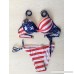 Elogoog Womens Bikini Swimwear Halter USA Flag Printed 2 Piece Sexy Push Up Padded Swimsuit Red B07BK3JLC3